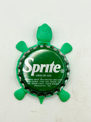 Sprite (Green, Large Text- Vintage) - Bottle Cap Magnet Turtle (Copy) Shell Shocked Art