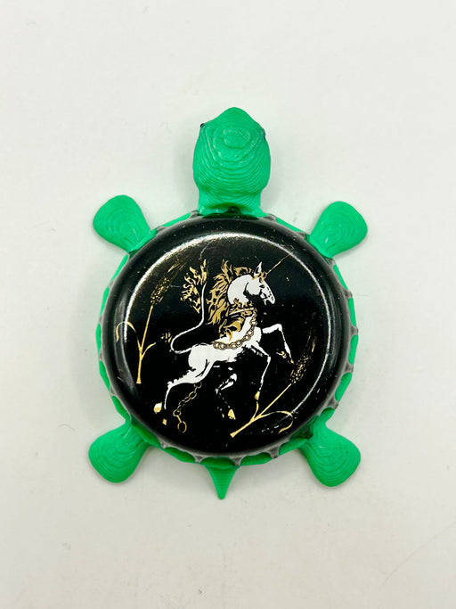 Legends Brewing - Bottle Cap Magnet Turtle Shell Shocked Art
