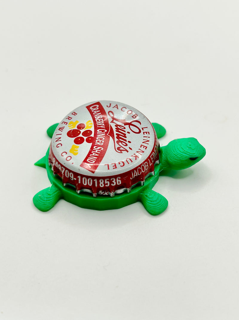 Leinenkugel's Cranberry Ginger Shandy (Red) - Bottle Cap Magnet Turtle Shell Shocked Art