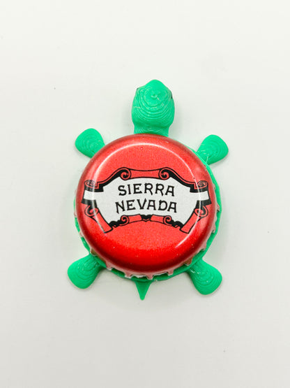 Sierra Nevada (Red Cap Vintage) - Bottle Cap Magnet Turtle Shell Shocked Art