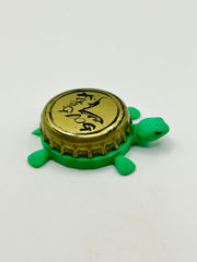 Flying Dog (Gold) - Bottle Cap Magnet Turtle Shell Shocked Art