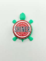 Shiner Wild Hare Pale Ale - Bottle Cap Magnet Turtle Shell Shocked Art