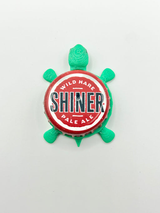 Shiner Wild Hare Pale Ale - Bottle Cap Magnet Turtle Shell Shocked Art