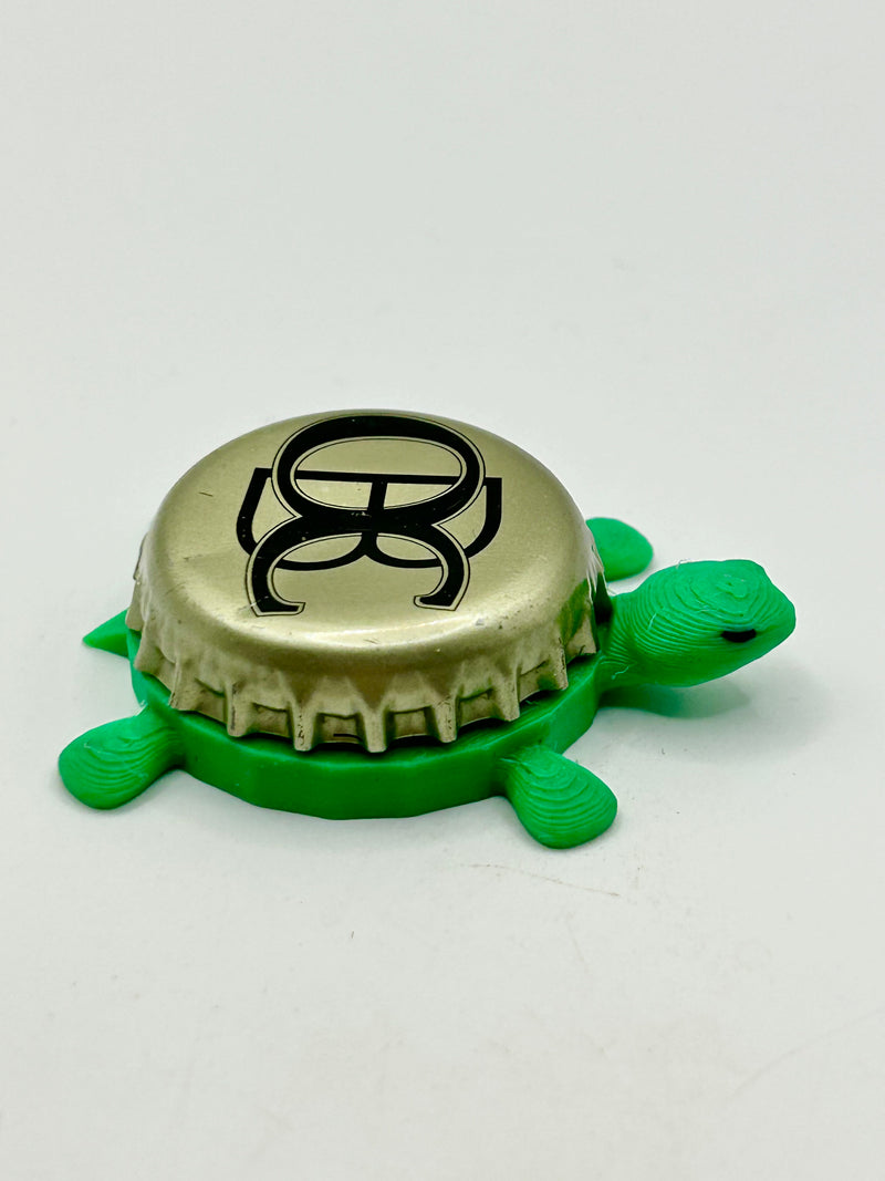 Otter Creek Brewing (Gold) - Bottle Cap Magnet Turtle Shell Shocked Art
