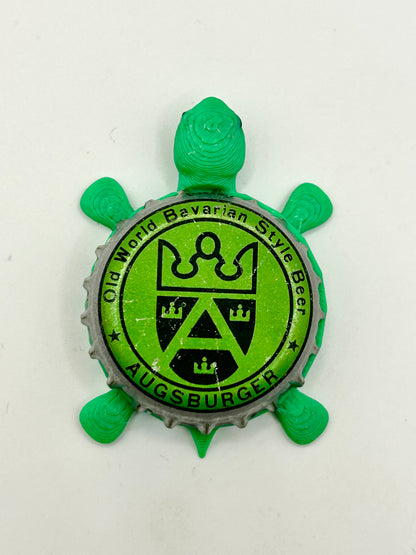 Augsburger (Green) - Bottle Cap Magnet Turtle Shell Shocked Art