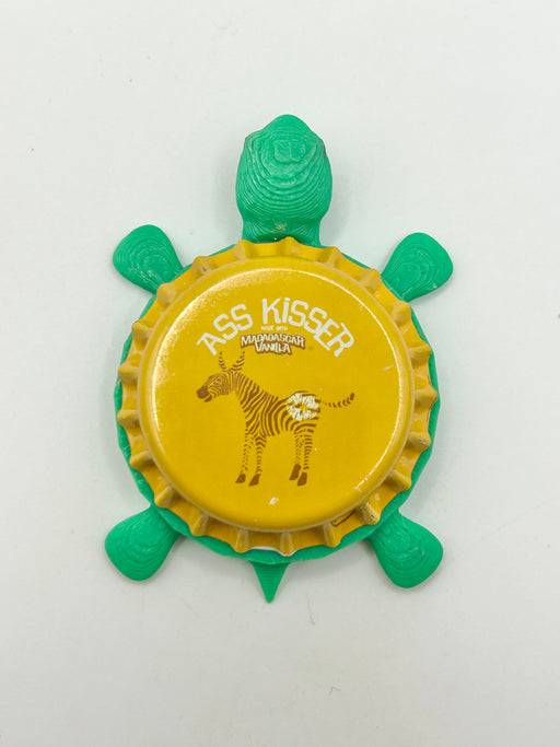 Ass Kisser Madagascar Vanilla - Bottle Cap Magnet Turtle Shell Shocked Art