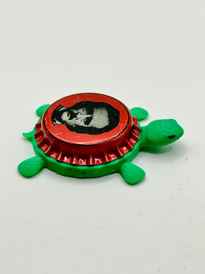 Edgar Allan Poe (Red Vintage) - Raven Brewery - Bottle Cap Magnet Turtle Shell Shocked Art