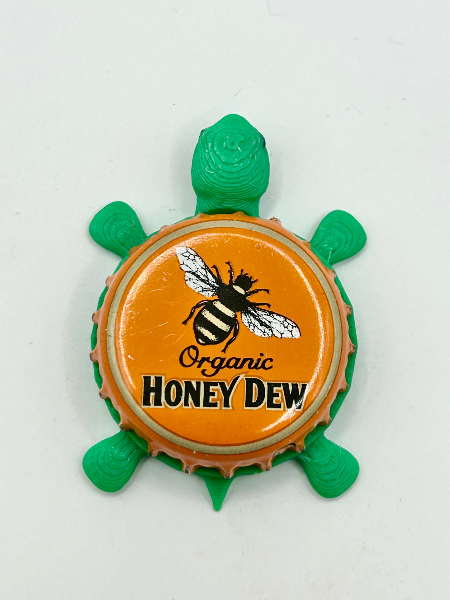 Organic Honey Dew (Bee) - Bottle Cap Magnet Turtle