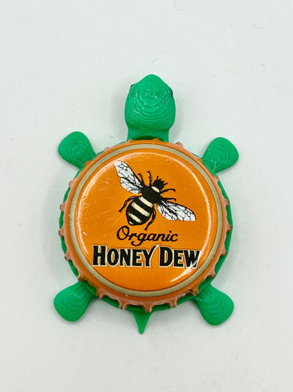 Organic Honey Dew (Bee) - Bottle Cap Magnet Turtle Shell Shocked Art