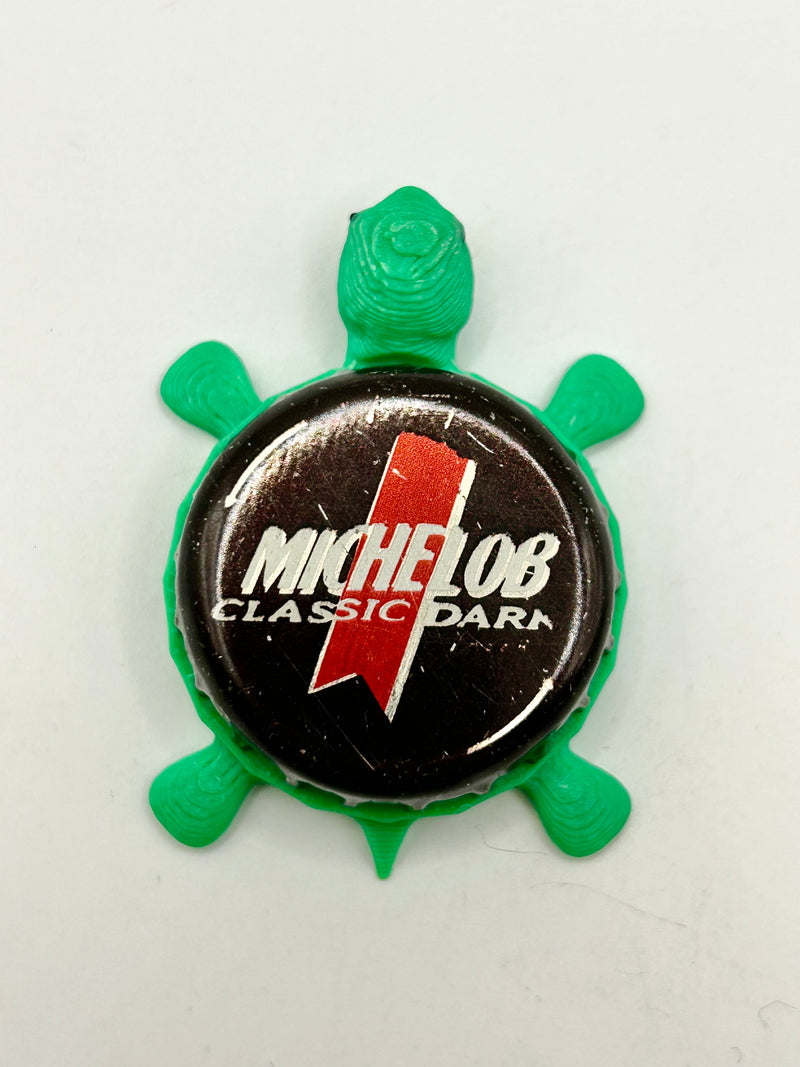 Michelob Classic Dark - Bottle Cap Magnet Turtle Shell Shocked Art