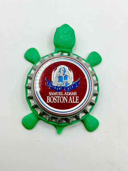 Samuel Adams Boston Ale (Vintage) - Bottle Cap Magnet Turtle Shell Shocked Art