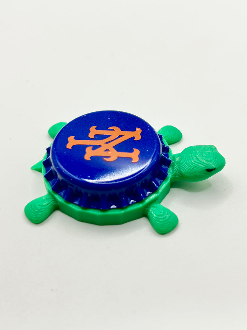 New York Mets - Bottle Cap Magnet Turtle Shell Shocked Art