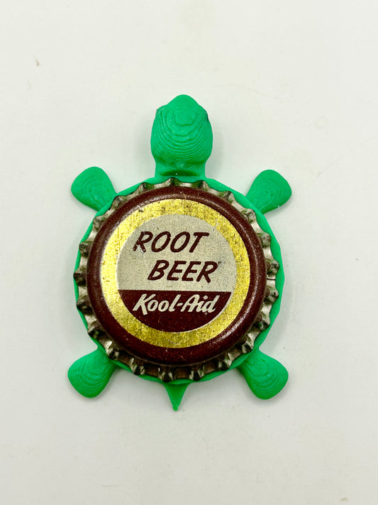 Kool-Aid Root Beer - Bottle Cap Magnet Turtle