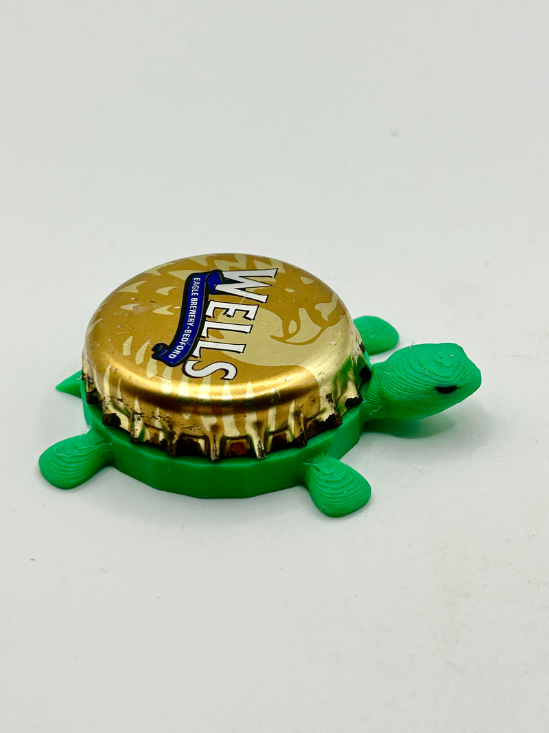 Wells Brewers (Eagle Brewery) - Bottle Cap Magnet Turtle Shell Shocked Art