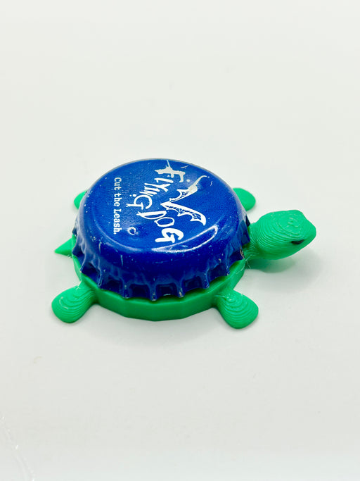 Flying Dog Cut the Leash - Bottle Cap Magnet Turtle Shell Shocked Art
