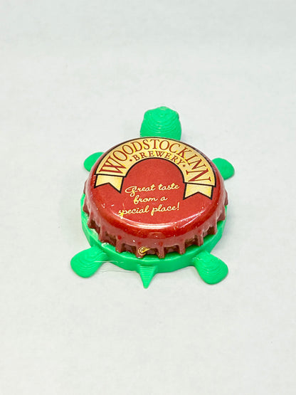 Woodstock Inn Brewery - Bottle Cap Magnet Turtle Shell Shocked Art