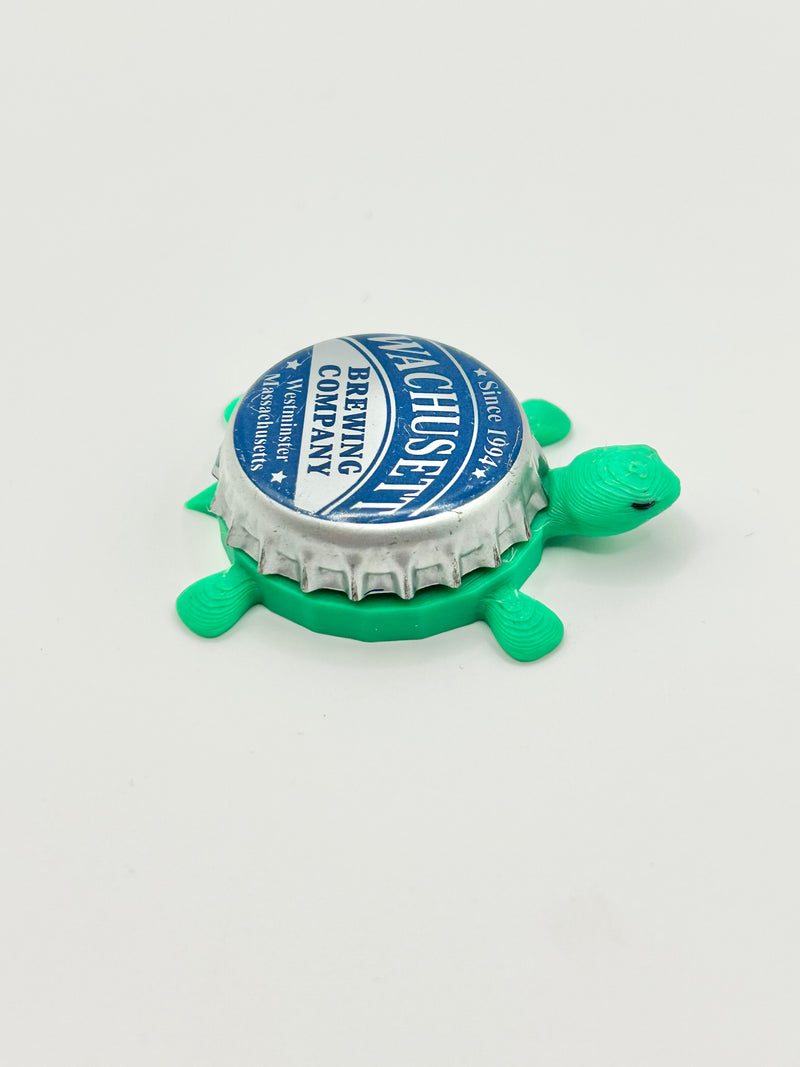 Wachusett Brewing - Bottle Cap Magnet Turtle Shell Shocked Art