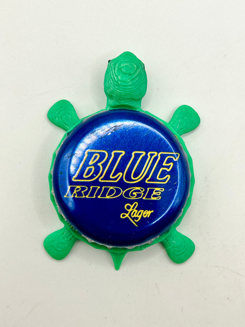 Blue Ridge Lager - Bottle Cap Magnet Turtle Shell Shocked Art