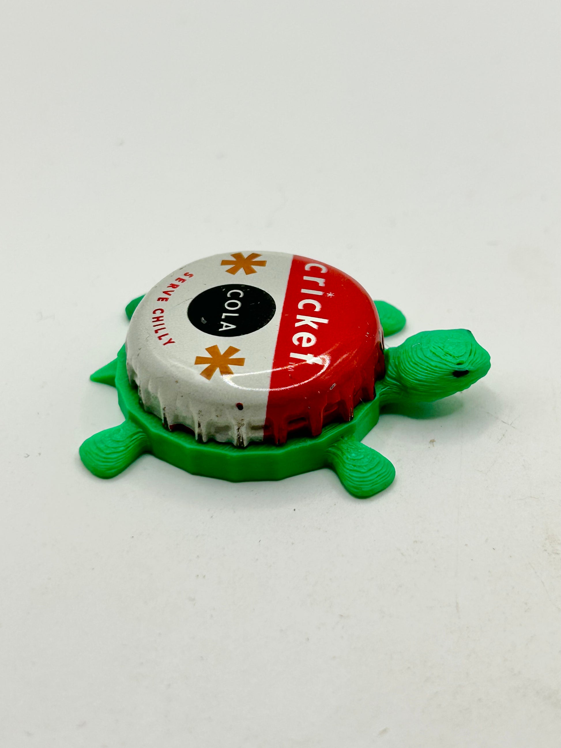 Cricket Cola (Vintage) - Bottle Cap Magnet Turtle Shell Shocked Art