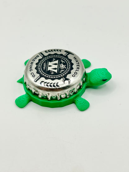 Waterloo Brewing - Bottle Cap Magnet Turtle Shell Shocked Art