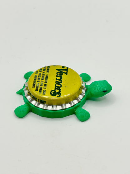 Vernors Soda - Bottle Cap Magnet Turtle Shell Shocked Art