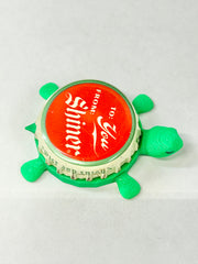 Shiner Holiday Cheer (From Shiner) - Bottle Cap Magnet Turtle Shell Shocked Art