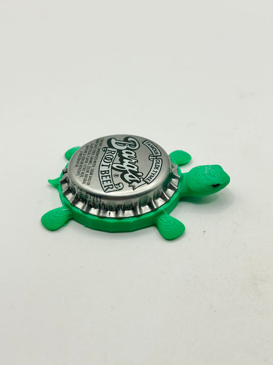 Barq’s Root Beer (with Text) - Bottle Cap Magnet Turtle Shell Shocked Art
