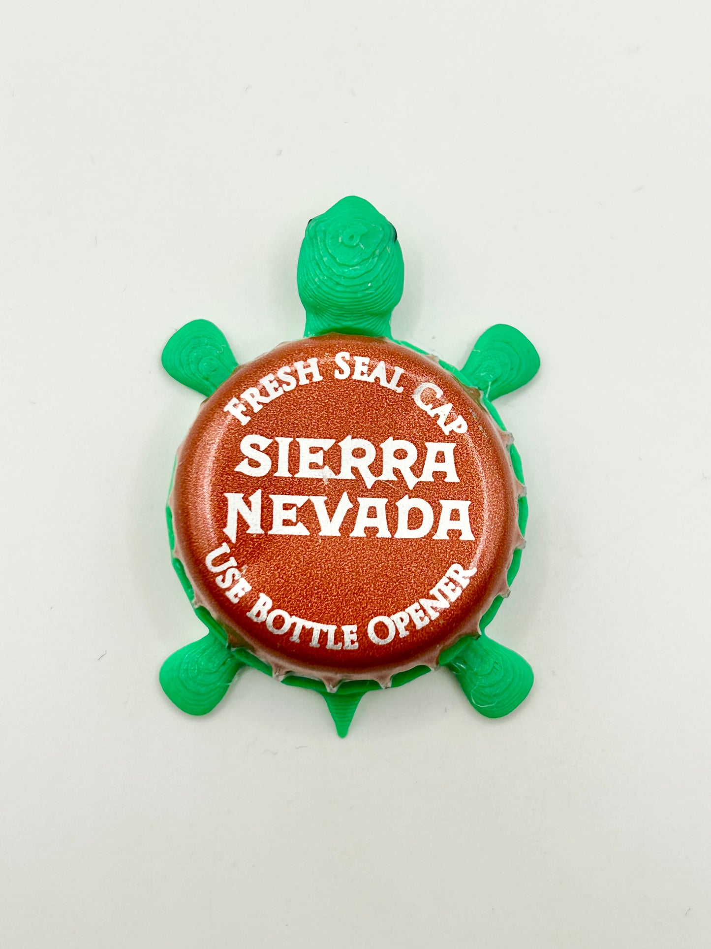 Sierra Nevada (Orange Cap) - Bottle Cap Magnet Turtle