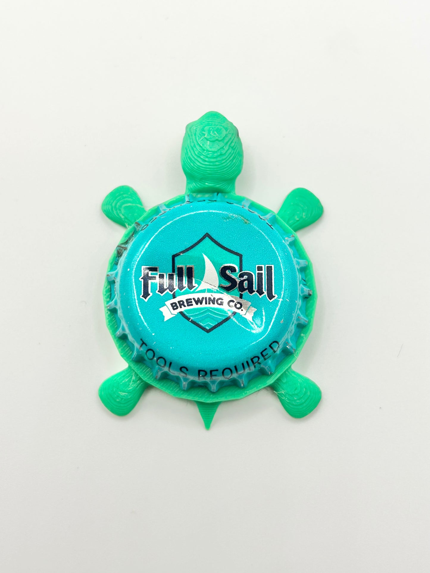 Full Sail Brewing (Teal) - Bottle Cap Magnet Turtle