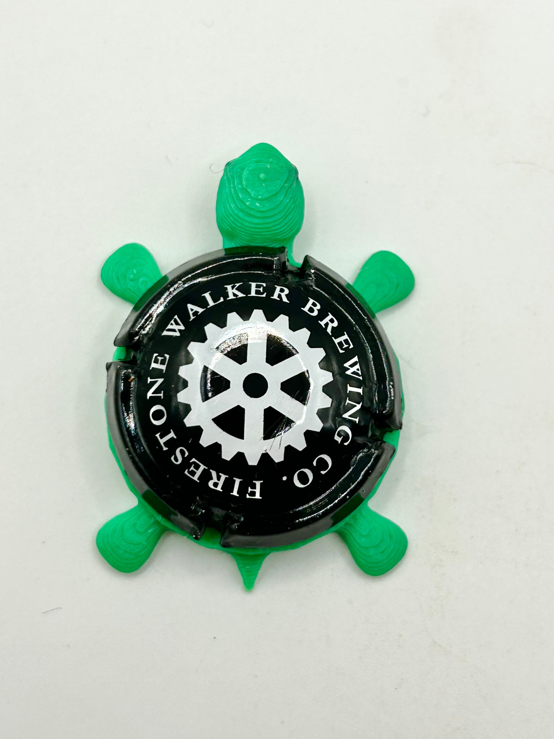 Firestone Walker Brewing (Cork Cage Cap) - Bottle Cap Magnet Turtle Shell Shocked Art