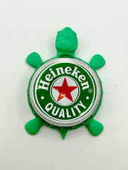 Heineken Quality (Green) - Bottle Cap Magnet Turtle Shell Shocked Art