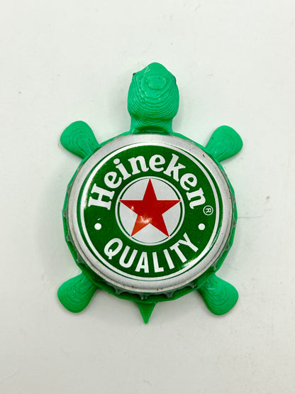 Heineken Quality (Green) - Bottle Cap Magnet Turtle Shell Shocked Art