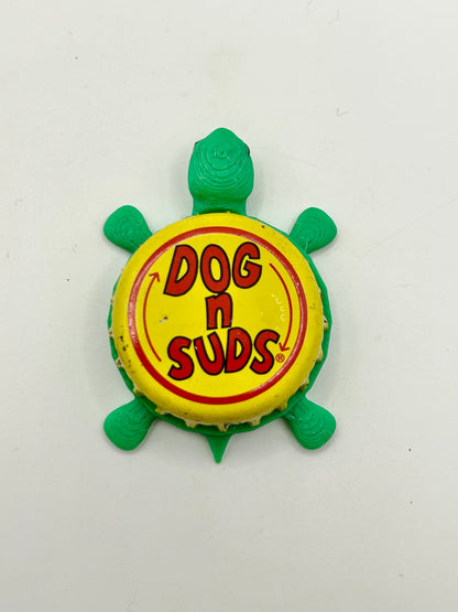 Dog N Suds - Bottle Cap Magnet Turtle Shell Shocked Art