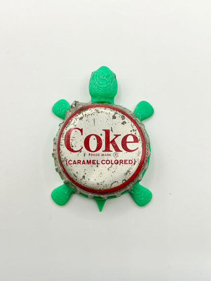 Coke (Vintage) - Bottle Cap Magnet Turtle Shell Shocked Art