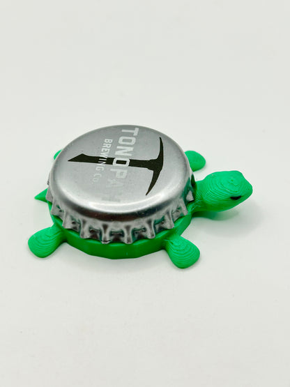 Tonopah Brewing - Bottle Cap Magnet Turtle Shell Shocked Art