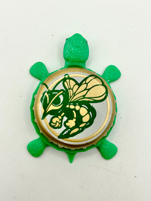 Mickey’s Malt Liquor - Bottle Cap Magnet Turtle Shell Shocked Art