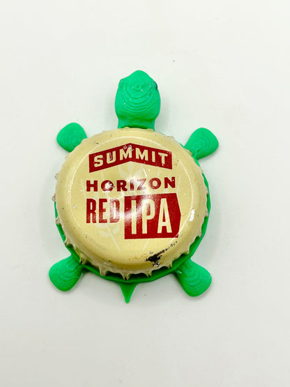 Summit Horizon Red IPA - Bottle Cap Magnet Turtle Shell Shocked Art