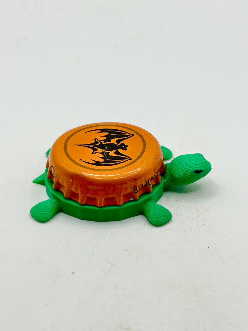 Bacardi (Bat, Light Orange) - Bottle Cap Magnet Turtle Shell Shocked Art