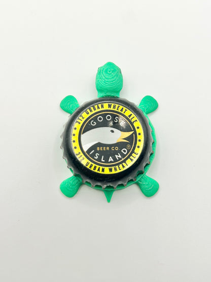 Goose Island 312 Urban Wheat Ale - Bottle Cap Magnet Turtle Shell Shocked Art
