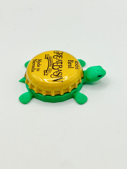Great Basin Brewing - Bottle Cap Magnet Turtle Shell Shocked Art