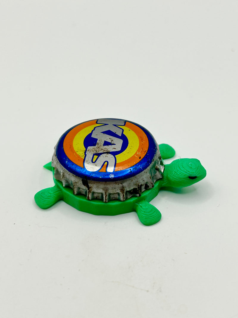 KAS Soda - Bottle Cap Magnet Turtle Shell Shocked Art