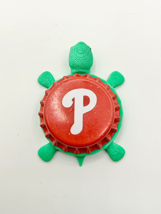 Phillies - Bottle Cap Magnet Turtle