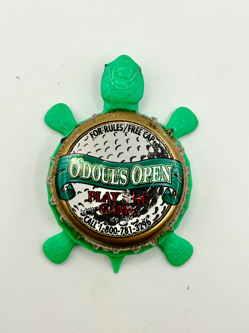 O’Doul’s Open (Golf) - Bottle Cap Magnet Turtle Shell Shocked Art