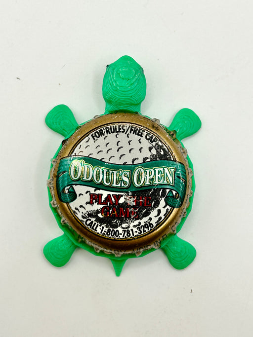 O’Doul’s Open (Golf) - Bottle Cap Magnet Turtle Shell Shocked Art