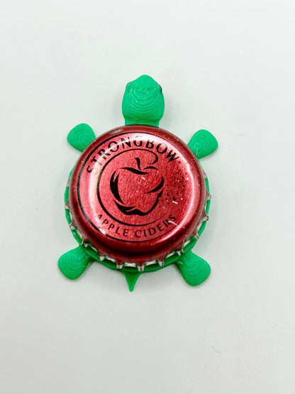 Strongbow Apple Cider (Red) - Bottle Cap Magnet Turtle Shell Shocked Art