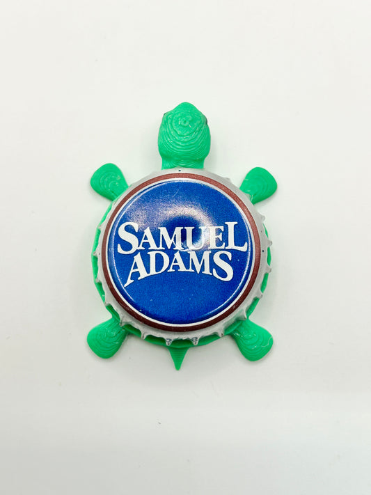 Sam Adams (Blue with Red Trim) - Bottle Cap Magnet Turtle