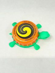 Two Brothers Brewing - Bottle Cap Magnet Turtle Shell Shocked Art