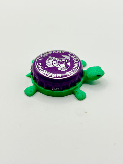 Lagunitas Brewing (Purple) - Bottle Cap Magnet Turtle Shell Shocked Art