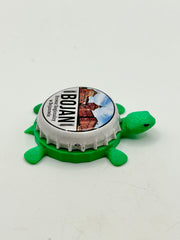 Bojan Beer - Bottle Cap Magnet Turtle Shell Shocked Art