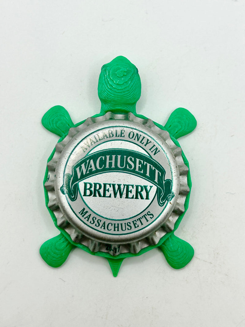 Wachusett Brewing (Green) - Bottle Cap Magnet Turtle Shell Shocked Art